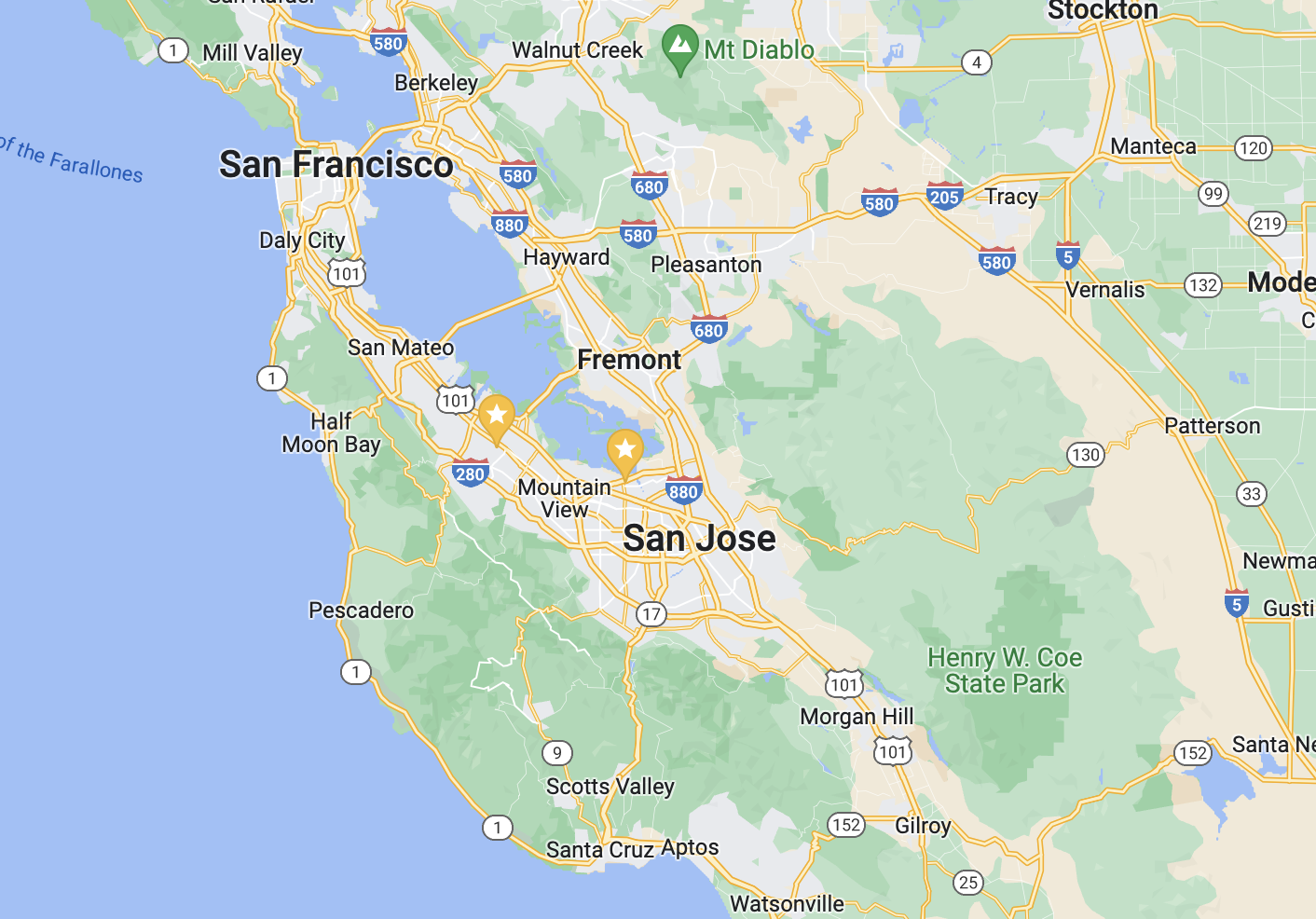 San Francisco Bay Area map